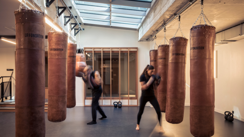Salle de sport - Cours de boxe